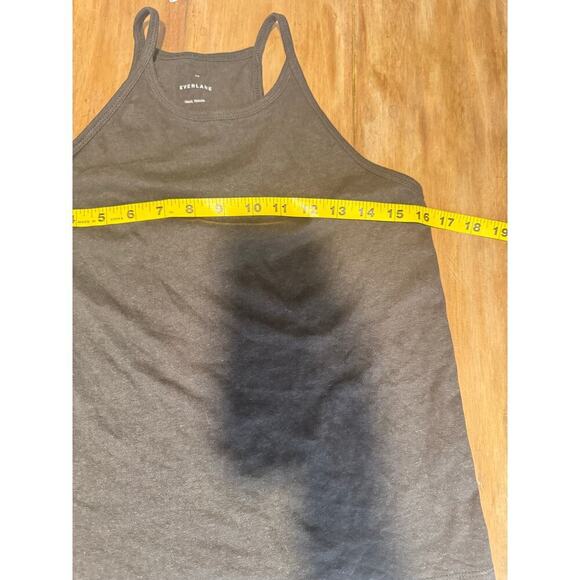 Everlane Womens Organic Cotton Racerback Tank Top Black SIZE XS - Picture 6 of 6